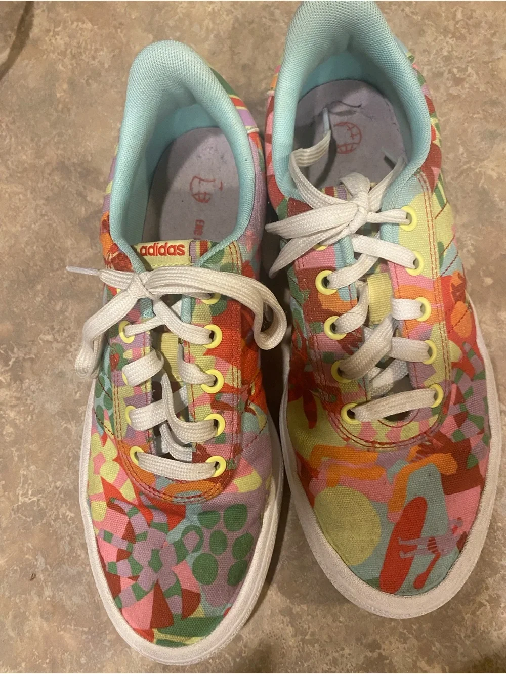 adidas Low-Top Sneakers with Multicolor Floral Mosaic
